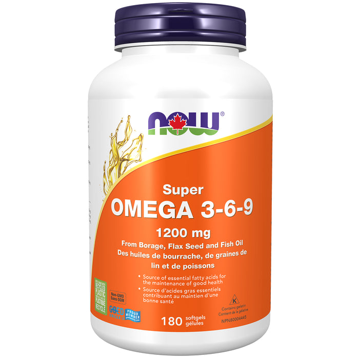 Now Super Omega 3-6-9 1200mg 180 Softgels