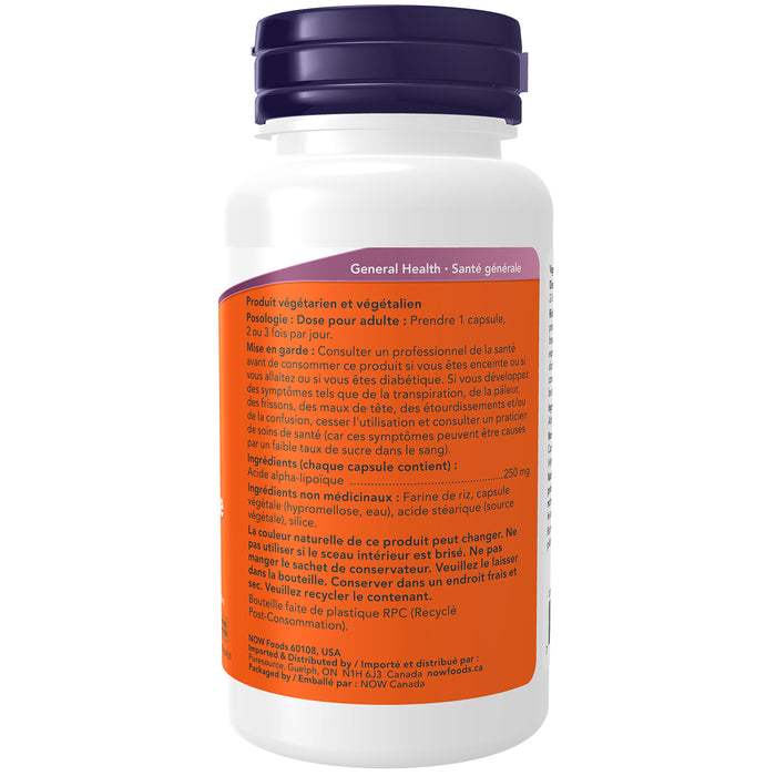 NOW Alpha Lipoic Acid 250mg 60 Veggie Caps
