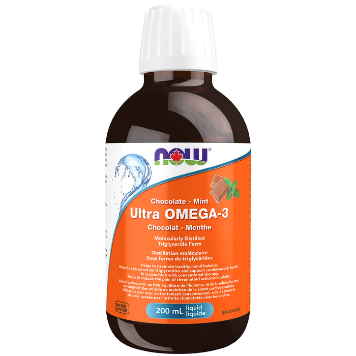 Now Ultra Omega-3 Chocolate Mint 200mL