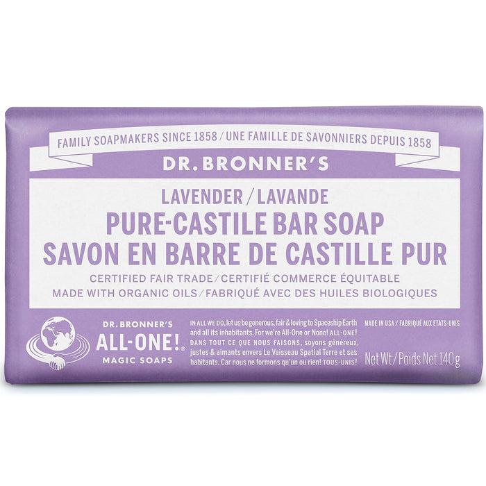 Dr. Bronner's Pure-Castile Bar Soap Lavender 140g