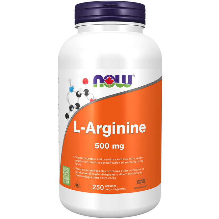 NOW L-Arginine 500 mg 250 Veggie Caps