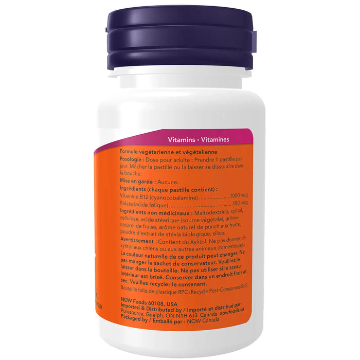 NOW Vitamin B-12 1000mcg 100 Chewable Lozenges