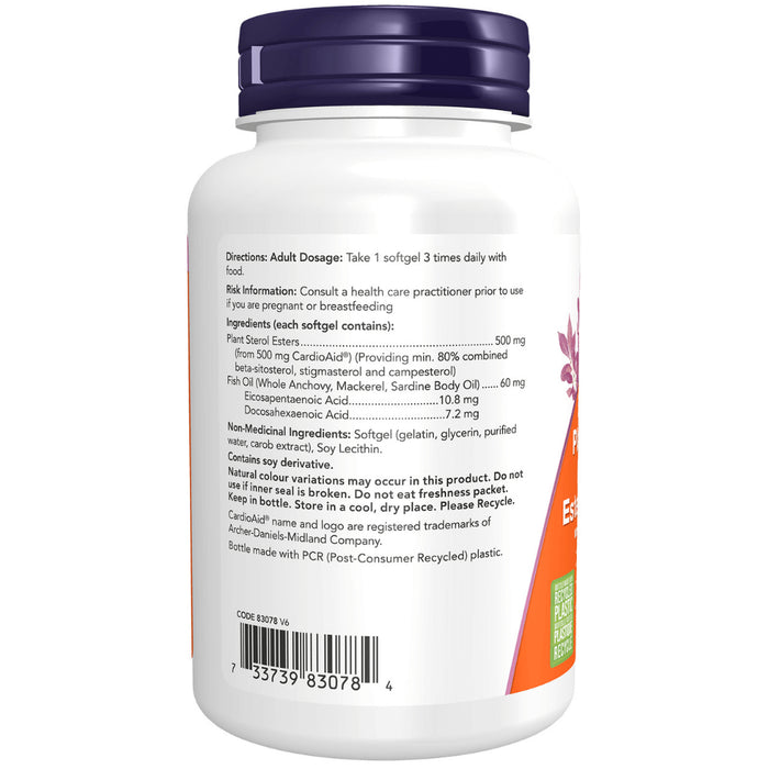 NOW Beta-Sitosterol Plant Sterol Esters With Fish Oil 90 Softgels