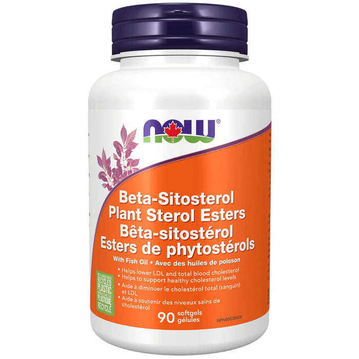 NOW Beta-Sitosterol Plant Sterol Esters With Fish Oil 90 Softgels