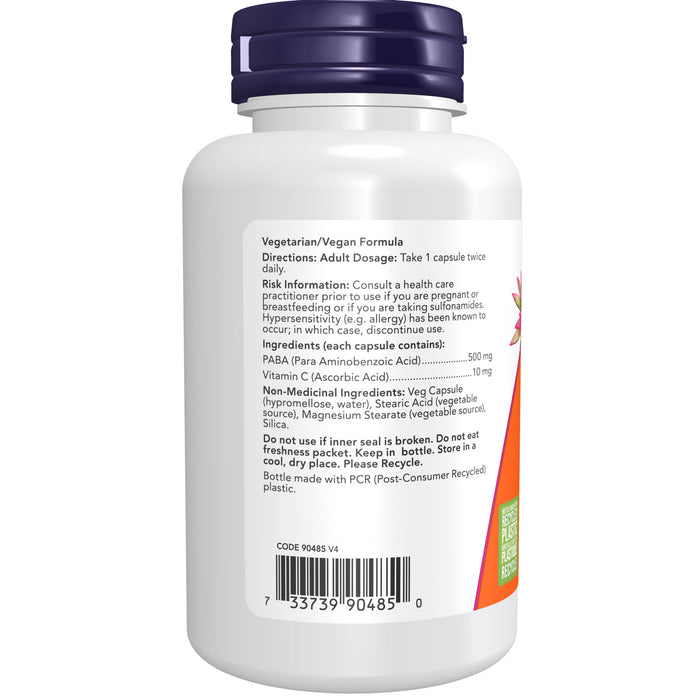 NOW PABA 500mg 100 Veggie Caps