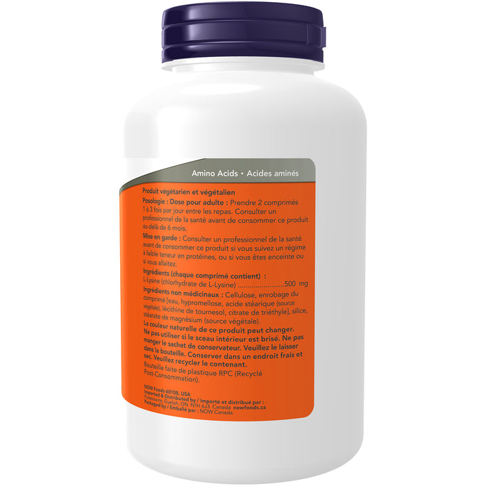 NOW L-Lysine 500mg 250 Tablets