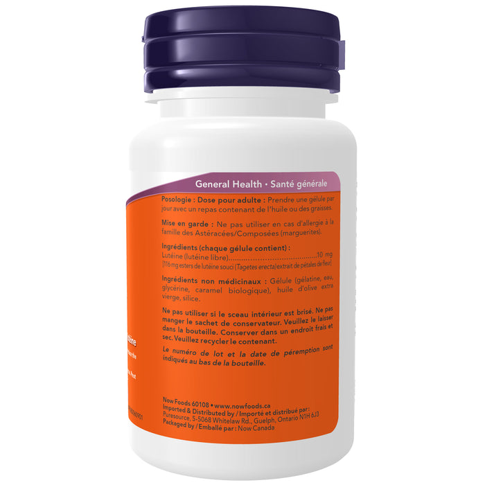 NOW Lutein 10mg 60 Softgels