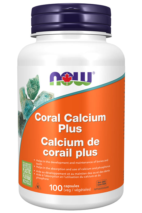 NOW Coral Calcium Plus 100 Veggie Caps