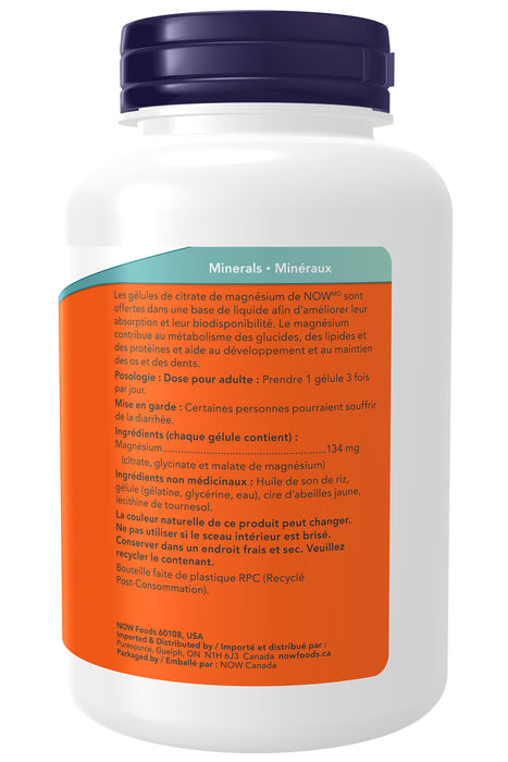 NOW Magnesium Citrate 90 Softgels