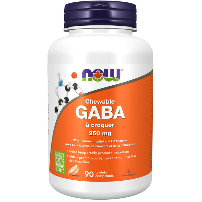 NOW GABA 250mg  90 Chewable Tablets