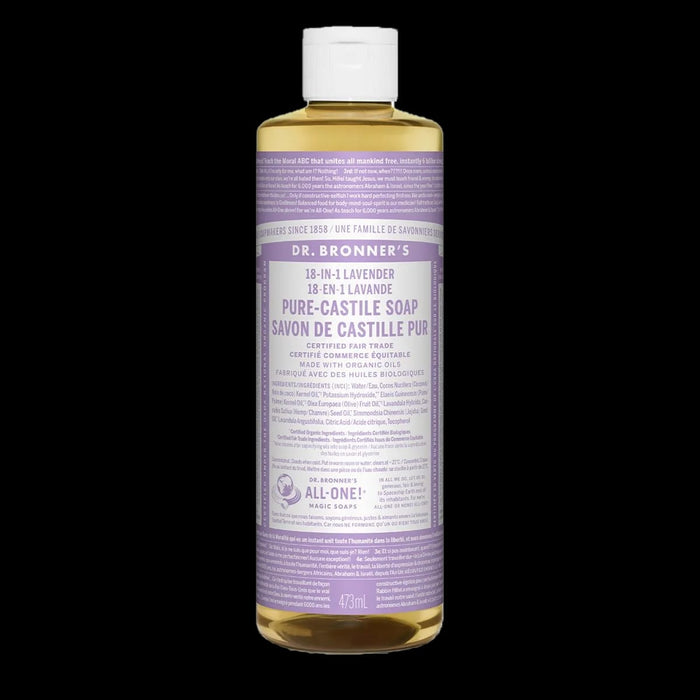 Dr. Bronner's 18-In-1 Pure-Castile Liquid Soap Lavender 473mL