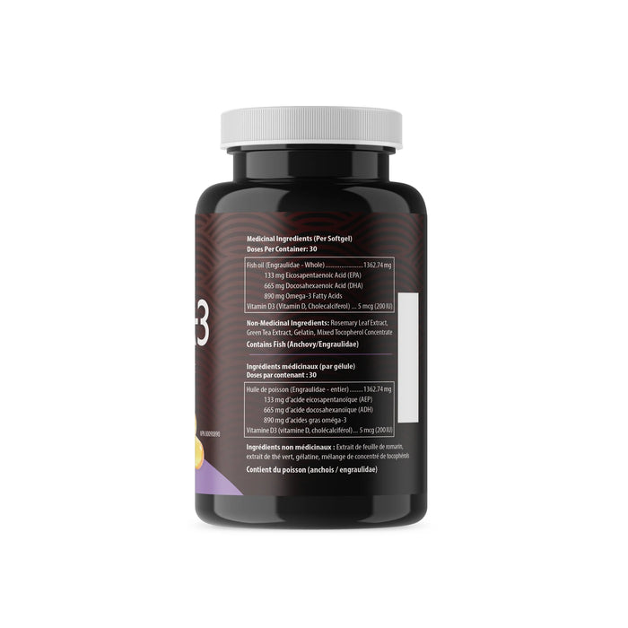 AquaOmega Omega-3 High DHA 120 Softgels