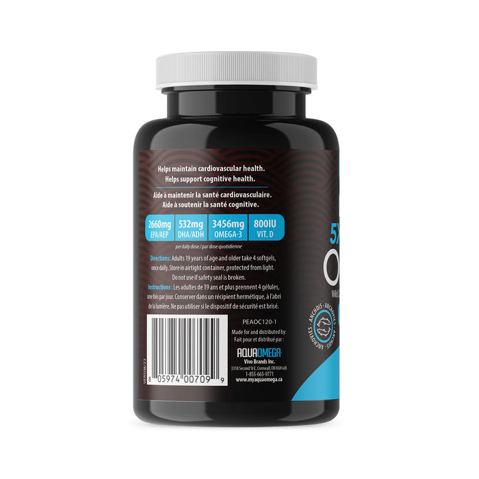 AquaOmega Omega-3 High EPA 120 Softgels