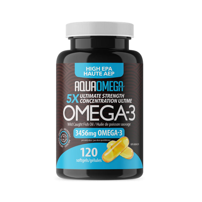 AquaOmega Omega-3 High EPA 120 Softgels