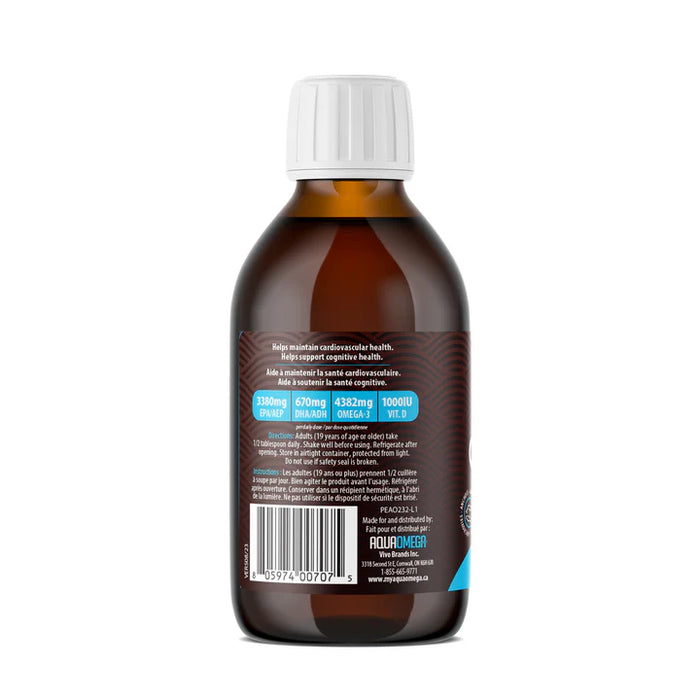 AquaOmega Omega-3 High EPA Lemon 225mL