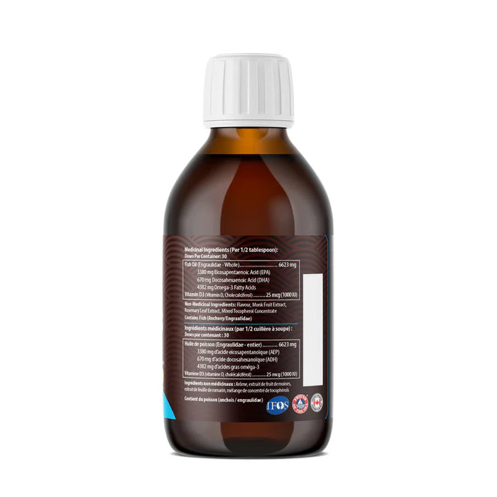 AquaOmega Omega-3 High EPA Lemon 225mL