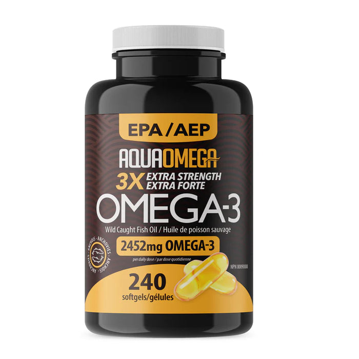 AquaOmega Omega-3 Extra Strength 240 Softgels
