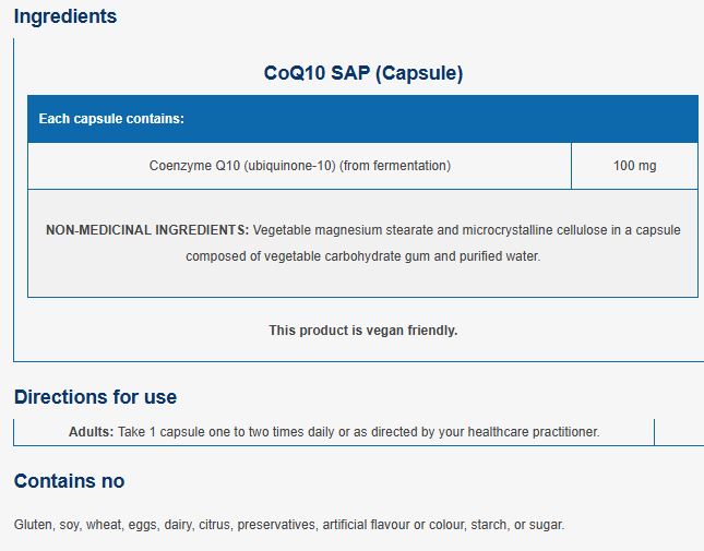 NFH Co-Q10 SAP 60 Capsules