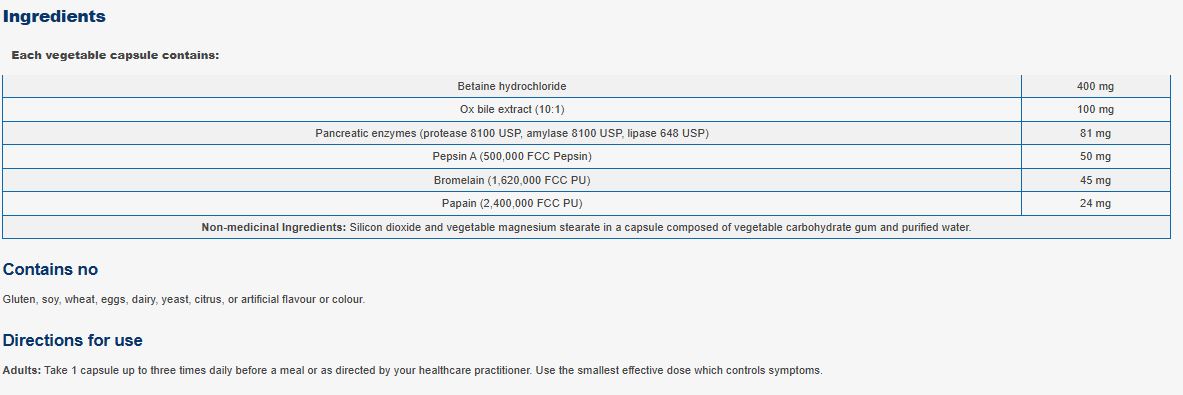 NFH Digestive Enzymes SAP 90 Capsules