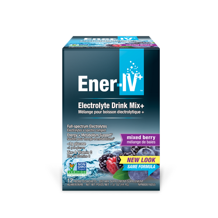 Ener-Life Electrolyte Drink Mix+ Mixed Berry 12 Packs
