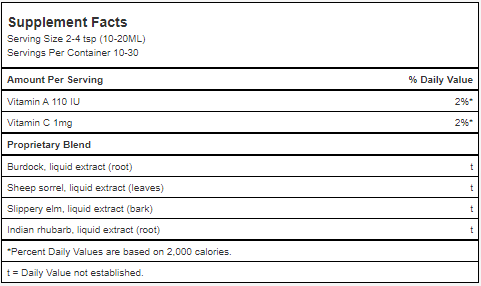 Essiac Herbal Extract Supplement 300mL