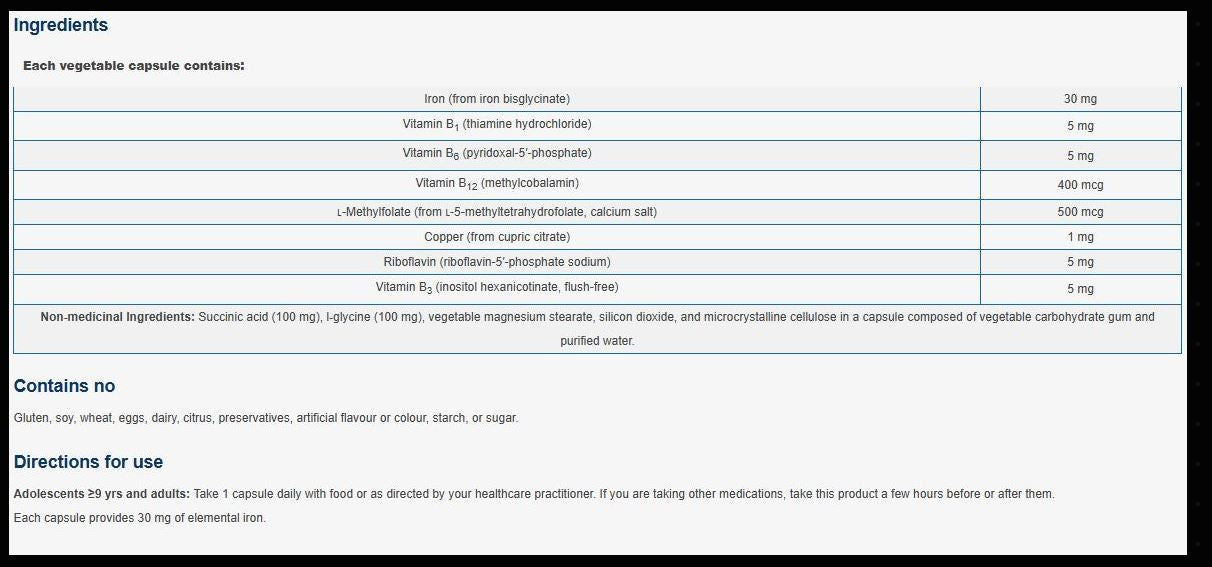 NFH Iron SAP 120 Capsules