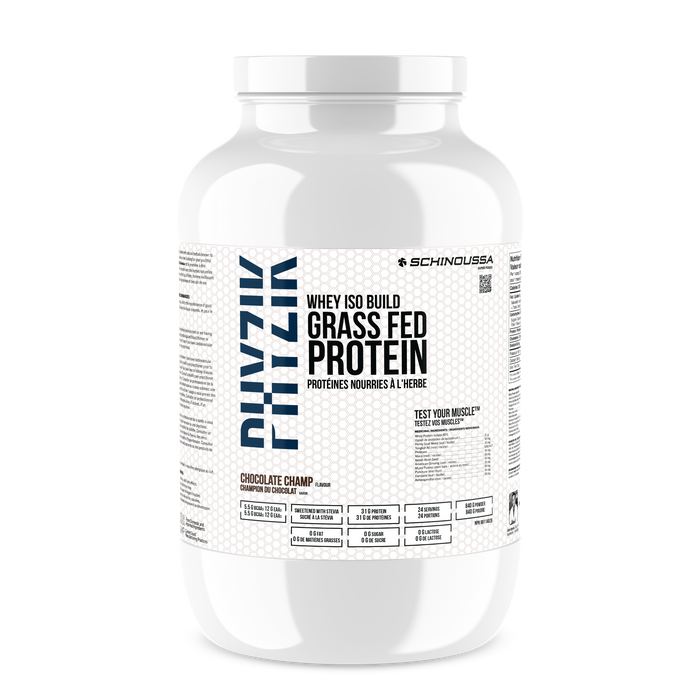 Schinoussa ISO Build Grass Fed Protein Chocolate Champ 24 Servings