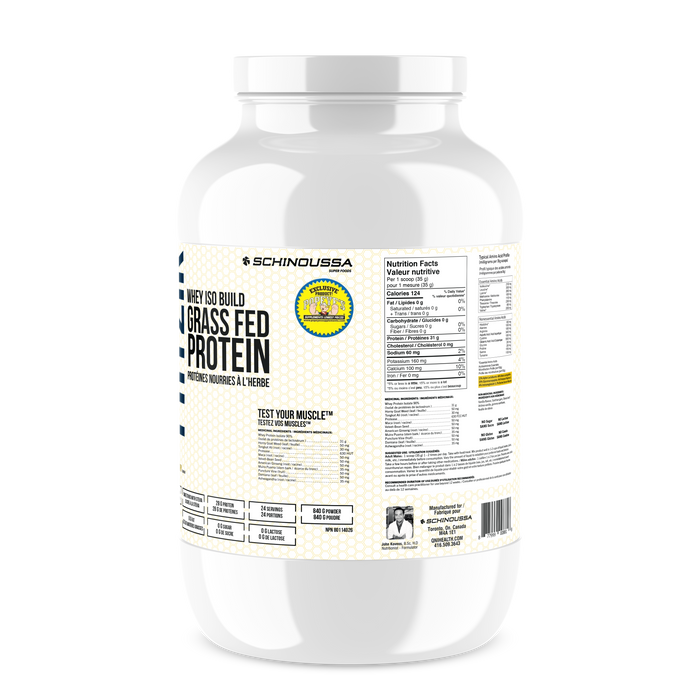 Schinoussa ISO Build Grass Fed Protein Vanilla Victory 24 Servings