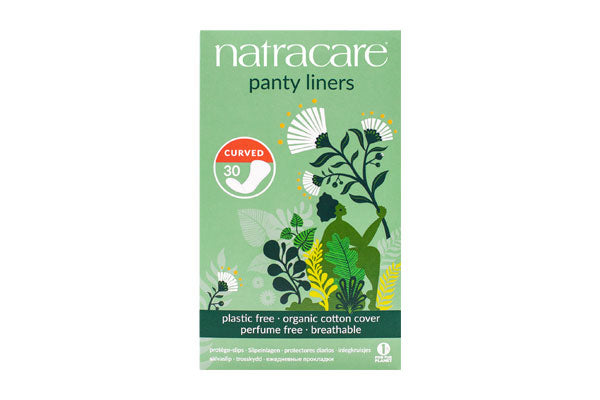 NatraCare Organic Panty Liners Curved 30 Liners