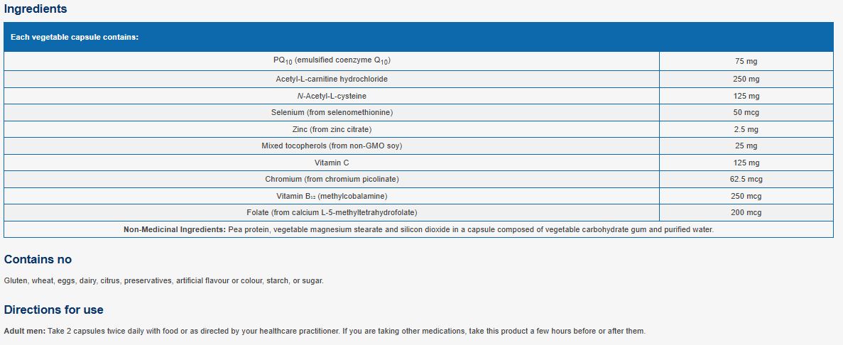 NFH Male Fertility SAP 120 Capsules