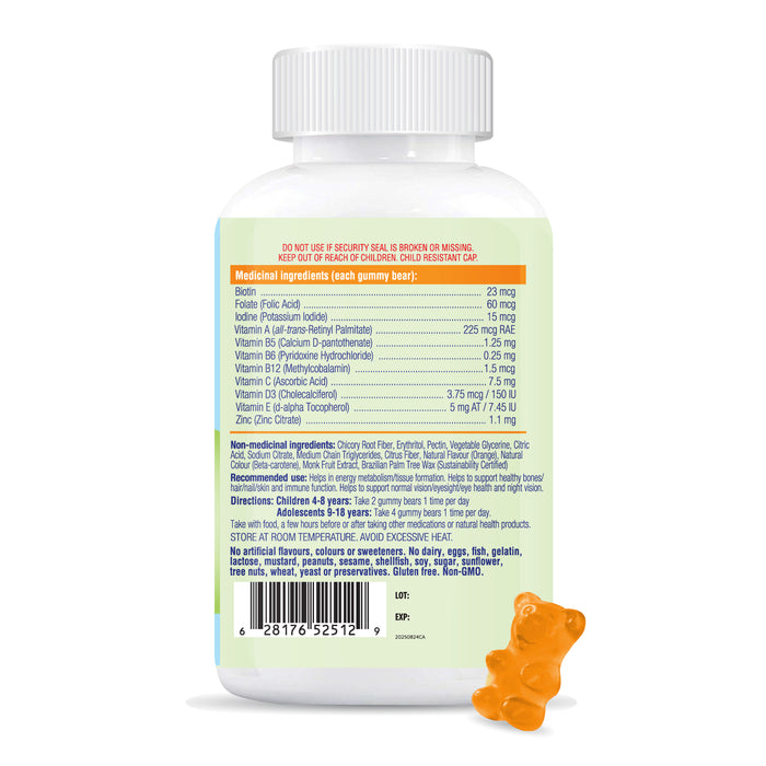 Allkidz Naturals Multi Gummy Bears Orange 90 Vegetarian Gummies