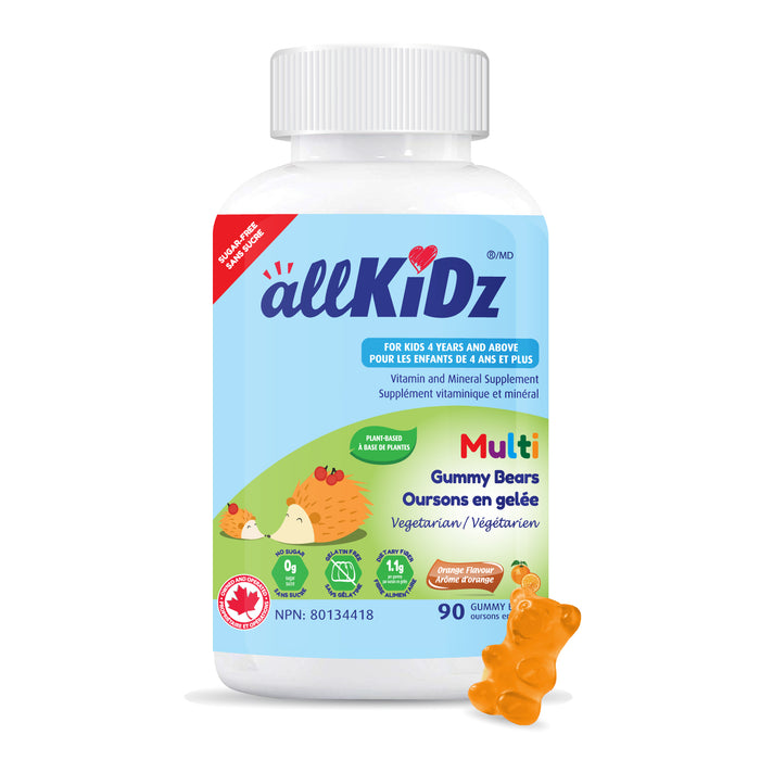 Allkidz Naturals Multi Gummy Bears Orange 90 Vegetarian Gummies