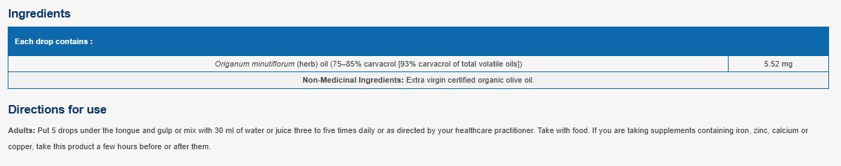 NFH Oregano SAP 15mL