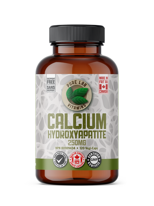 Pure Lab Vitamins Calcium Hydroxyapatite 250mg 120 Veggie Caps