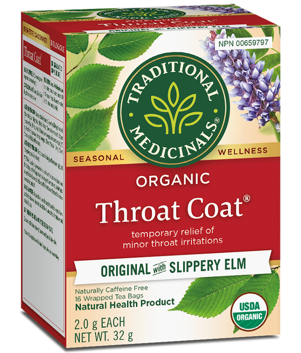 Traditional Medicinals Organic Throat Coat Tea 16 Tea Bags