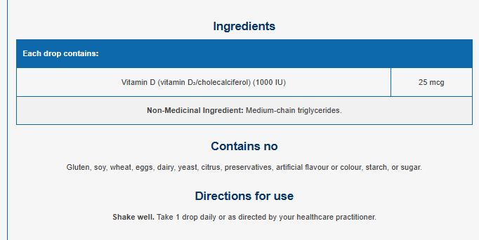 NFH Vitamin D3 SAP 30mL