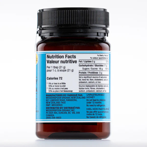 Wedderspoon Raw Multifloral Manuka Honey KFactor 12