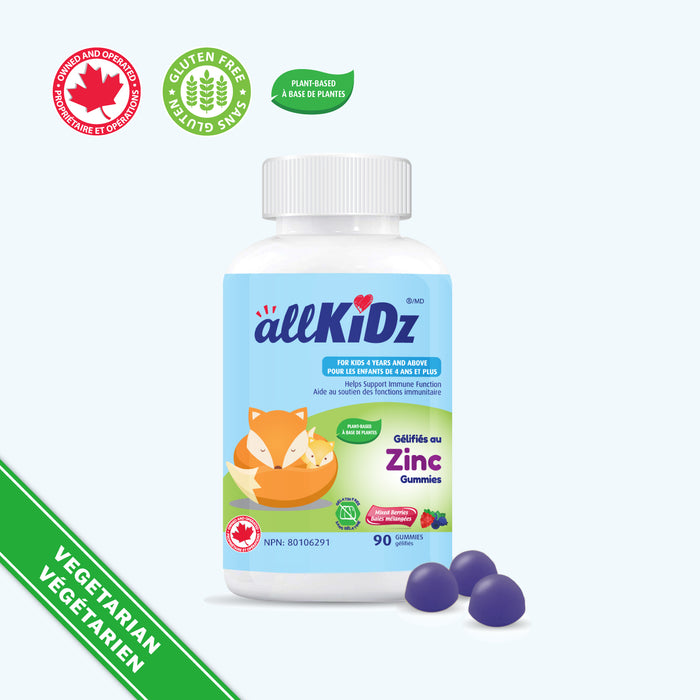 Allkidz Naturals Zinc Mixed Berries 90 Gummies