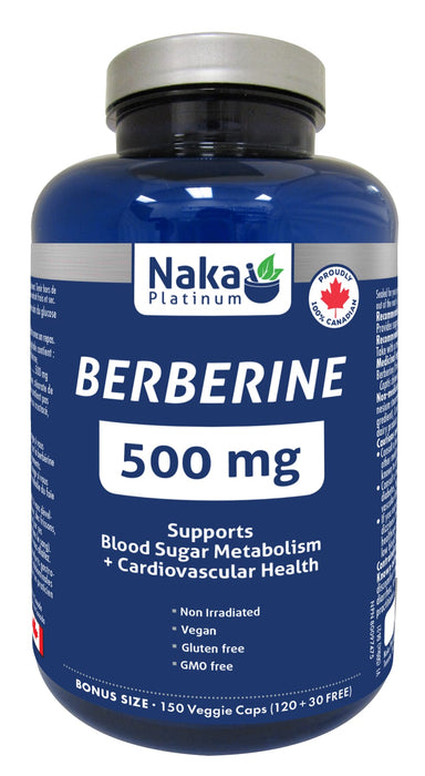 Naka Platinum Berberine 500mg 120+30 Veggie Caps