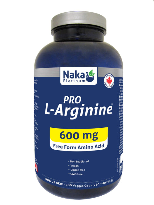 Naka Platinum PRO L-Arginine 600mg 300 Veggie Caps