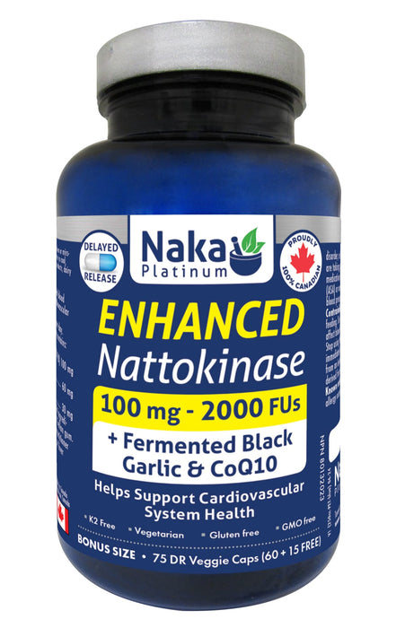 Naka Platinum Enhanced Nattokinase 75 Veggie Caps