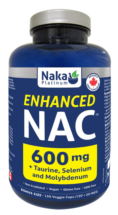 Naka Platinum Enhanced NAC 600mg 120+30 Veggie Caps