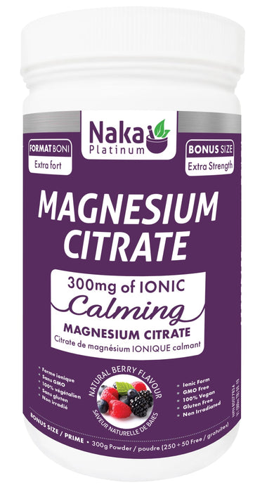 Naka Platinum Magnesium Citrate 300mg Berry 250+50g