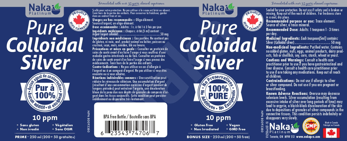 Naka Platinum Pure Colloidal Silver 250mL