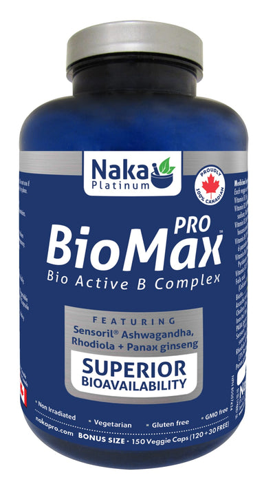 Naka Platinum PRO BioMax Bio Active B Complex 150 Veggie Caps