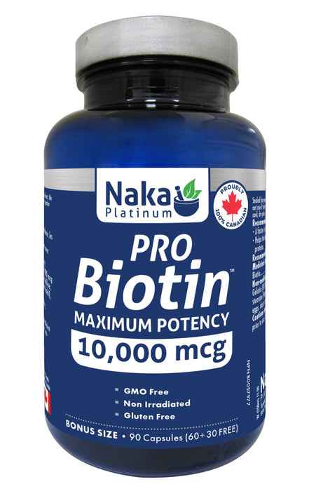 Naka Platinum PRO Biotin 10000mcg 90 Capsules