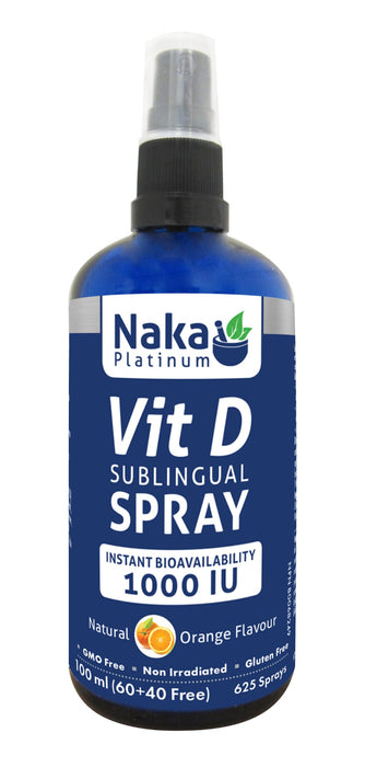 Naka Platinum Vitamin D 1000 IU Spray Orange 100mL