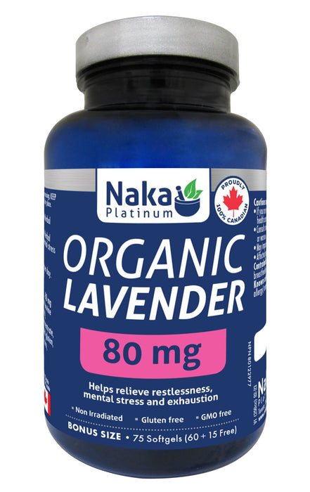 Naka Platinum Organic Lavender 80mg 60+15 Softgels