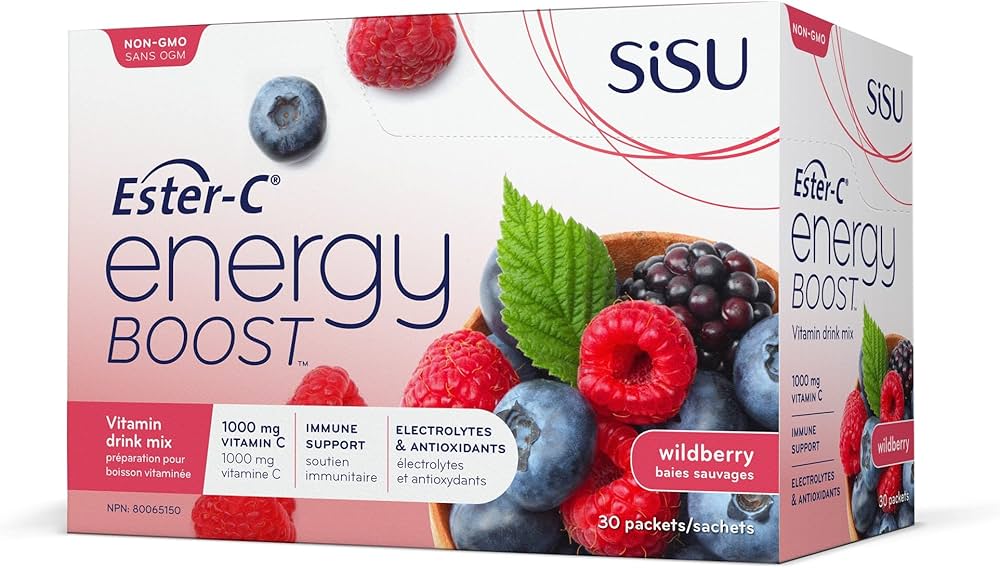 Sisu Ester-C Energy Boost Wildberry 30 Packs