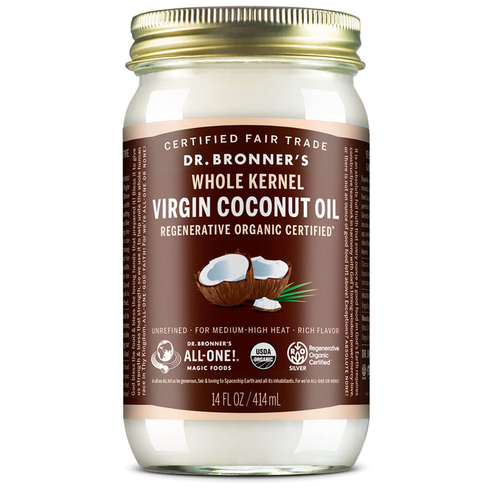 Dr. Bronner's Organic Virgin Coconut Oil Whole Kernel 414mL